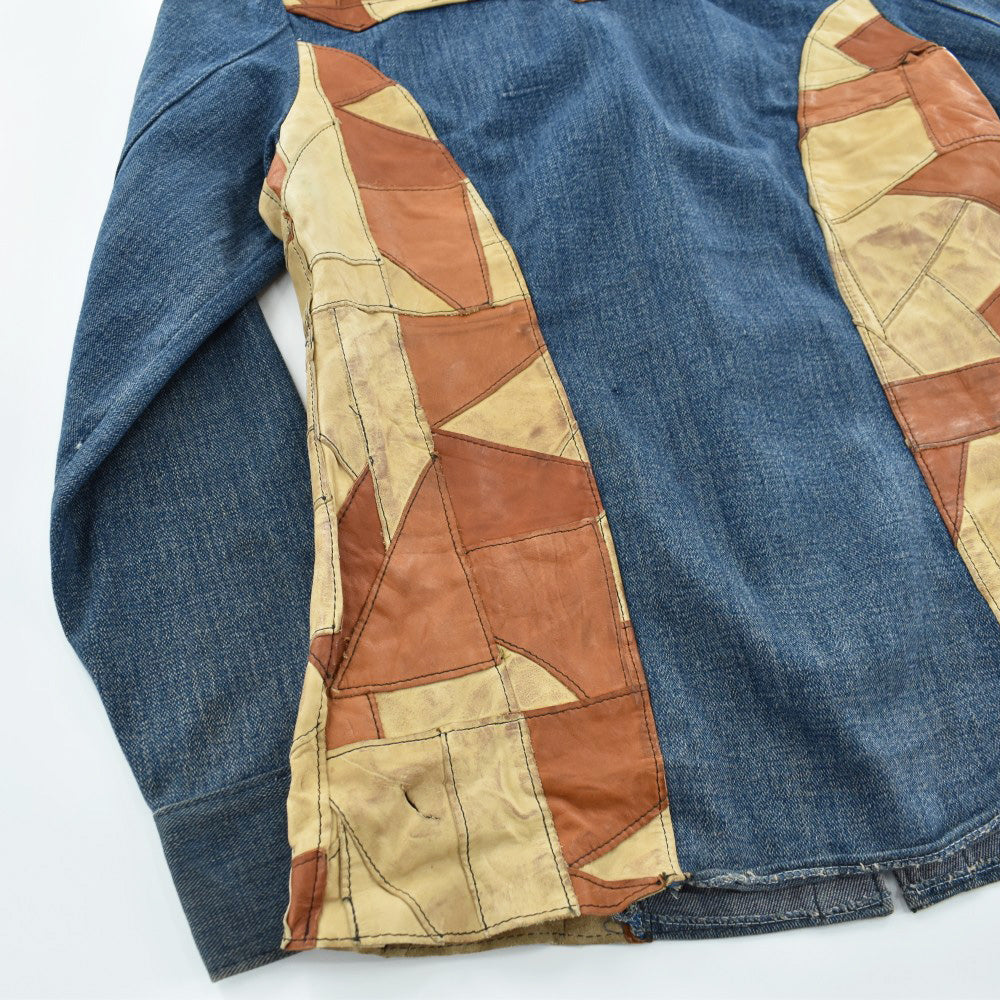 70's Dylan Jeans デニム×レザー ヒッピージャケット 260116H