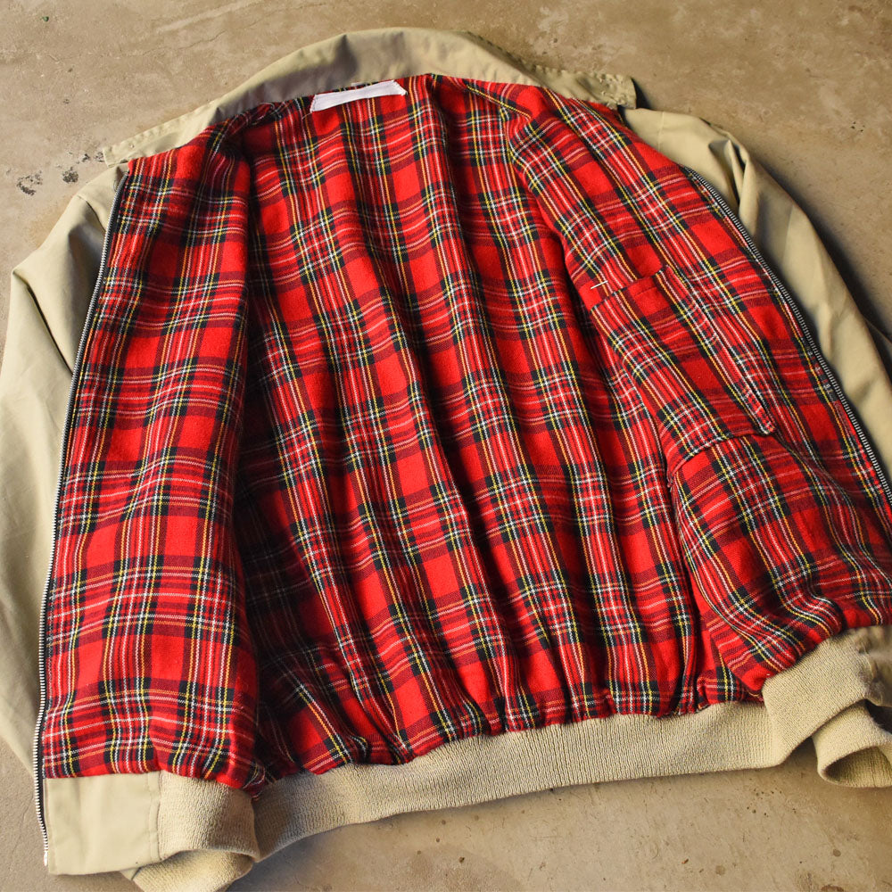 90’s Made in UK Harrington Jacket ベージュ×タータンチェックライナー 250930H