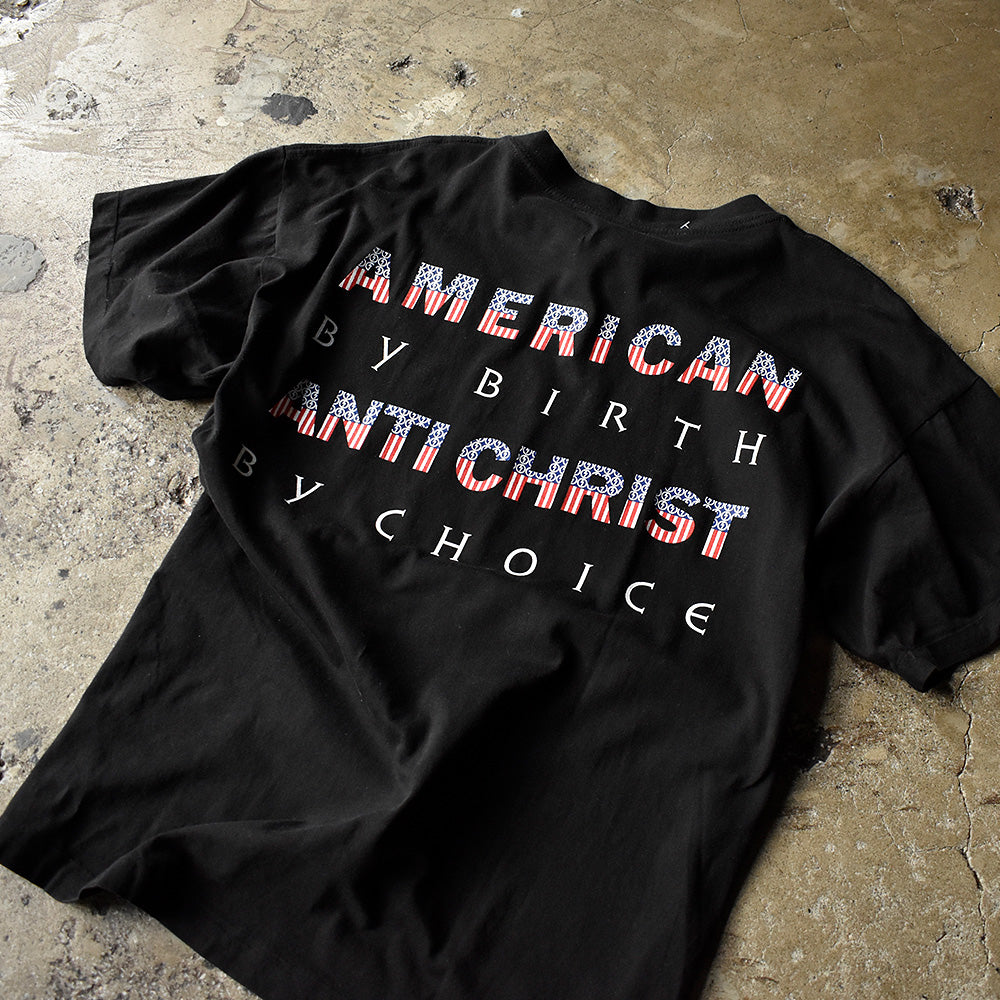 90's Marilyn Manson “AMERICAN BY BIRTH ANTI CHRIST BY CHOICE” Tシャツ 241015H