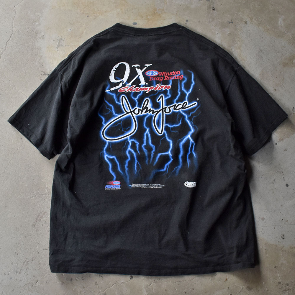 Y2K NHRA “John Force” レーシング Tシャツ USA製 240810