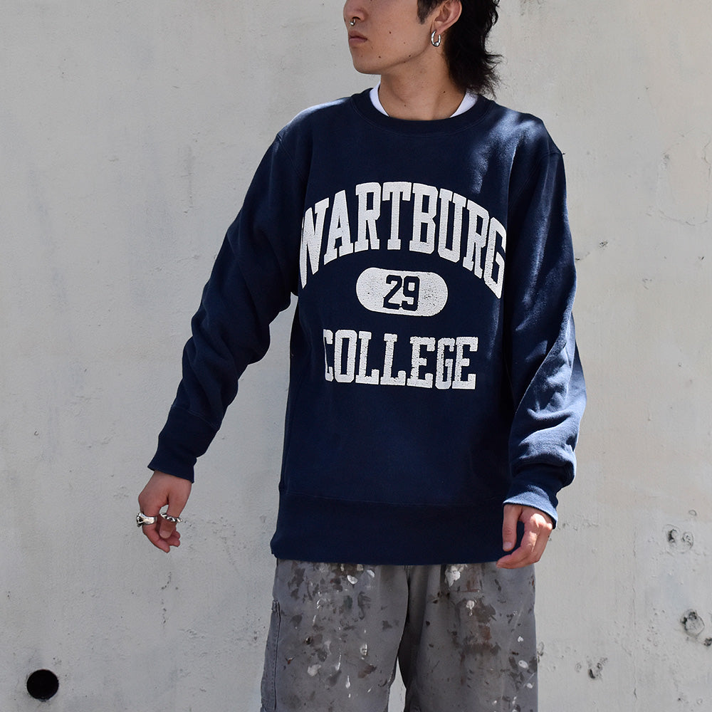 90's　Champion/チャンピオン　カレッジ3段プリント　RWスウェット　230831H