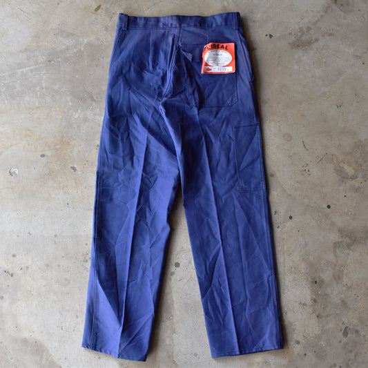 90's デッドストック! L'IDEAL フレンチワーク コットンツイル ブルーパンツ Euro製 240131H
