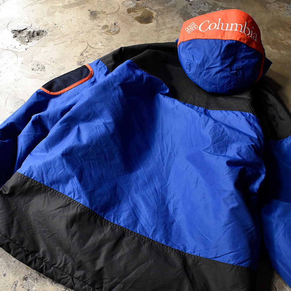 Y2K Columbia フード付き 中綿入り ナイロンジャケット ナイスカラー！ 240213H
