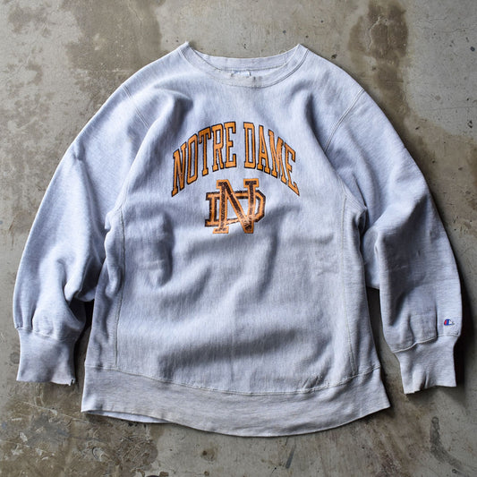 90's　Champion/チャンピオン “NOTRE DAME” RWスウェット　USA製　230526