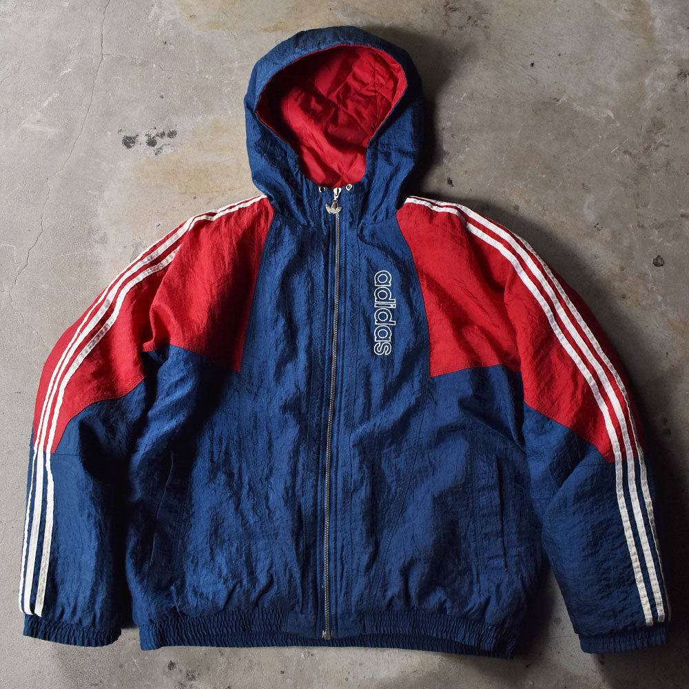 90's adidas バックトレフォイルロゴ 中綿入り ナイロン