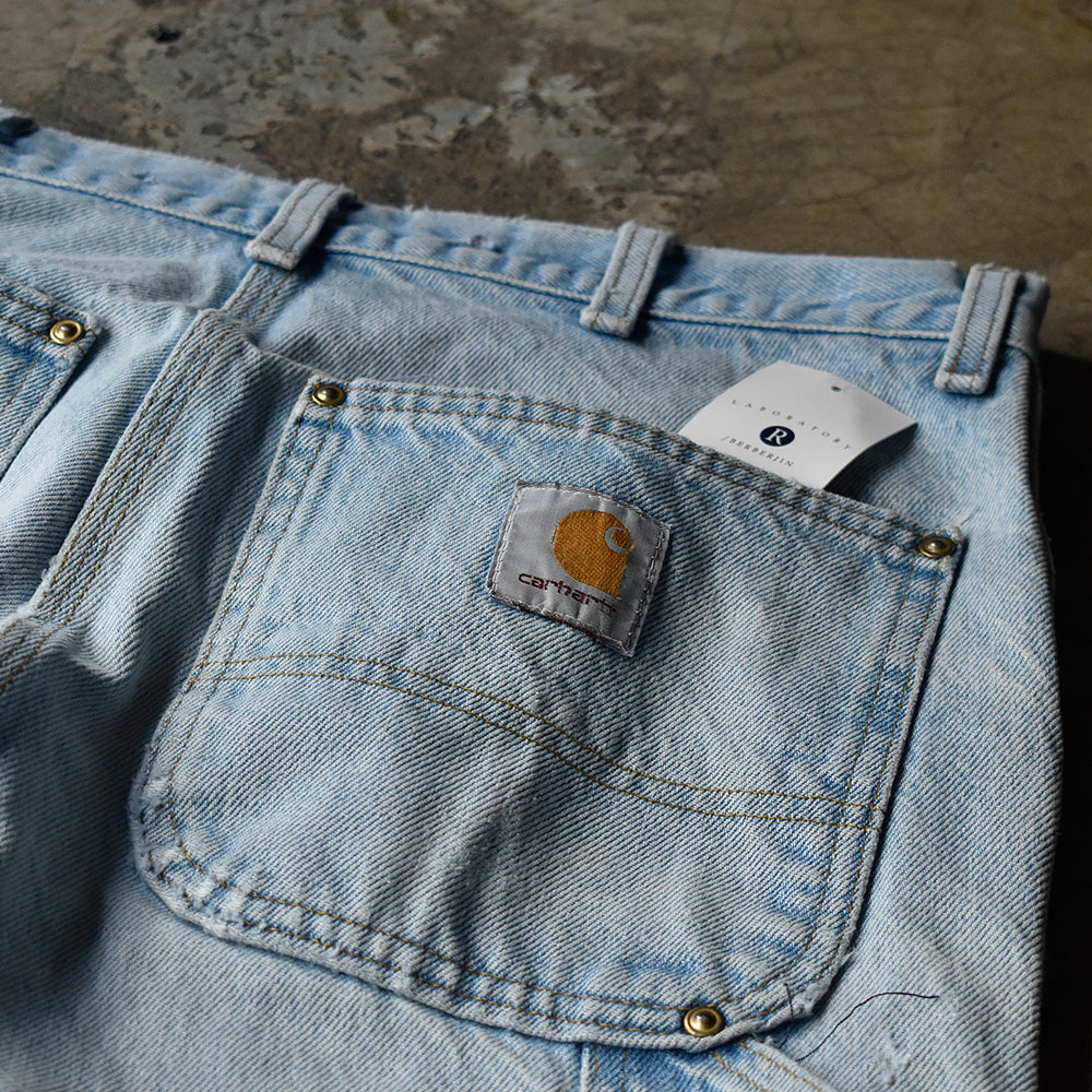 90's ダメージ！ Carhartt ダブルニー デニム ワークパンツ 231128H