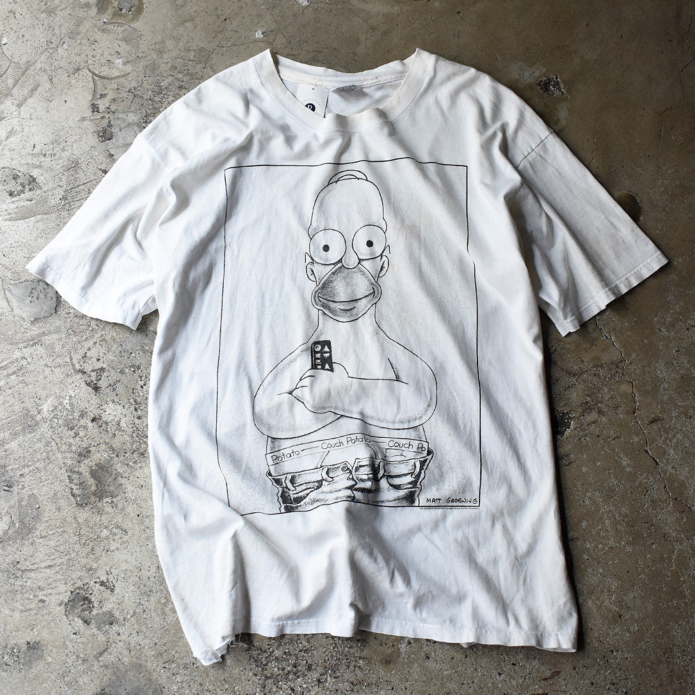 90's THE SIMPSONS Couch Potato “Calvin Kleinパロディ！“ Tシャツ 240718H