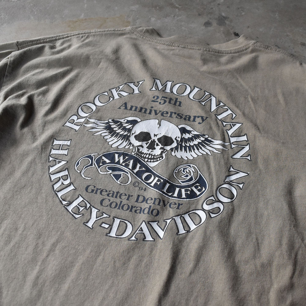 Y2K Harley-Davidson 袖プリ！ ロンT USA製 230930