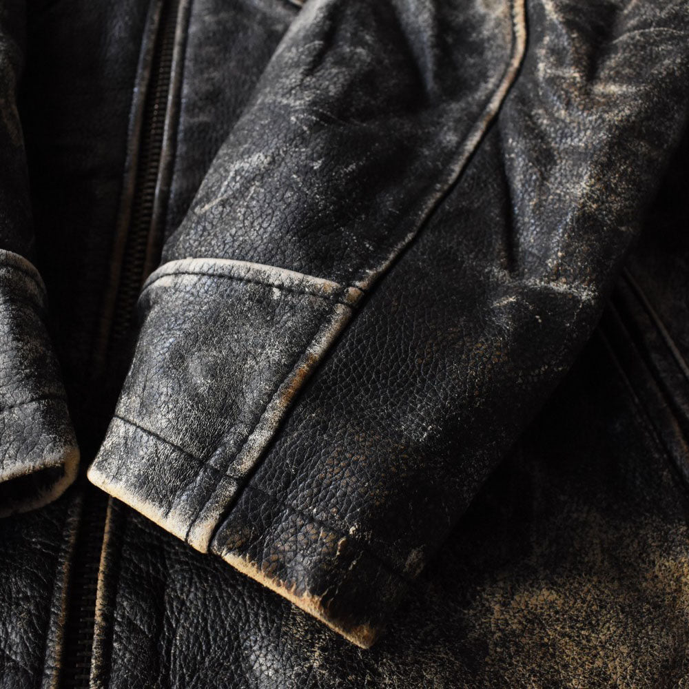 90’s GAP ポリスマン レザージャケット 鬼フェード 251111H