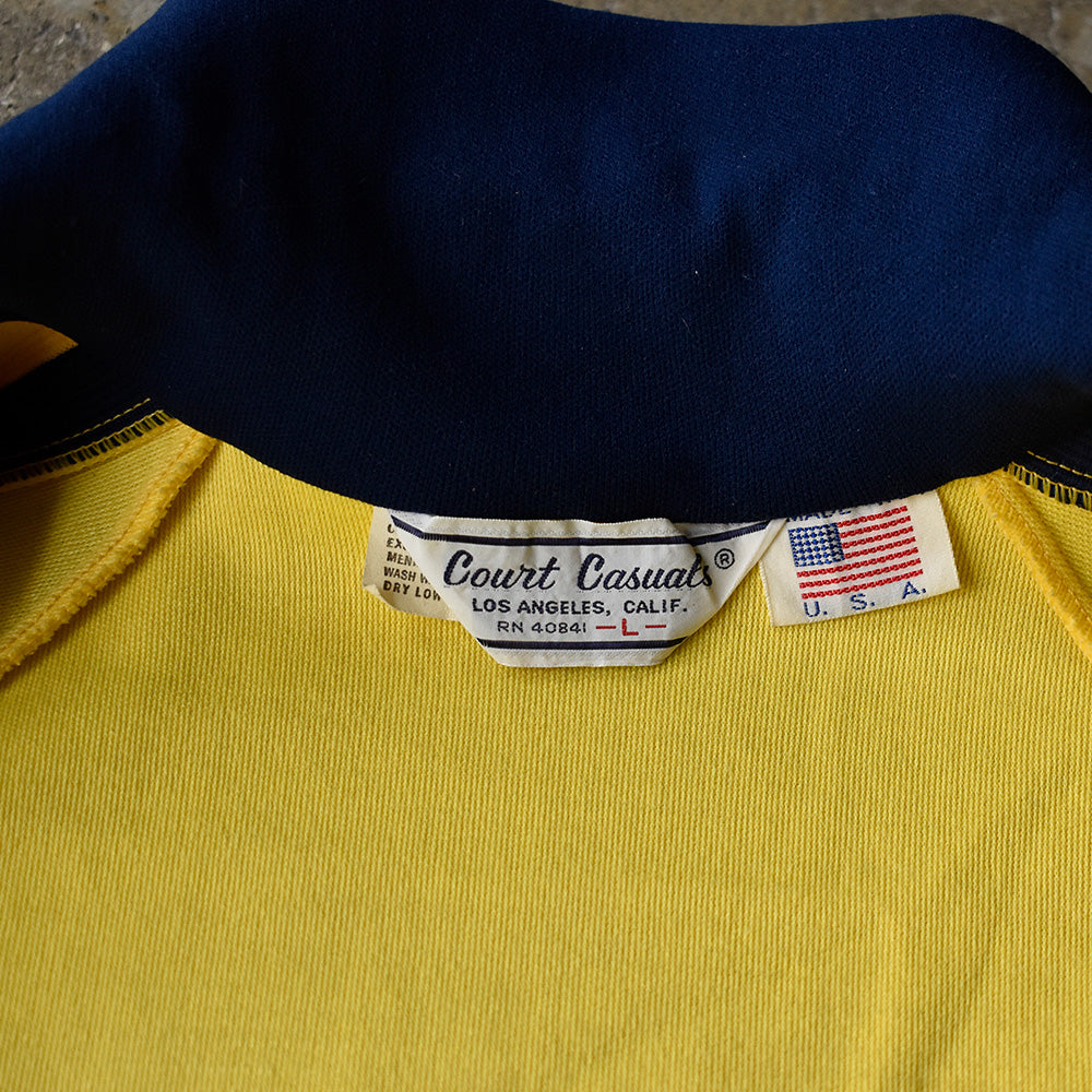 70's～ COURT CASUALS “ロケットTALON” イエロー×ネイビー！ トラックジャケット USA製 250522H