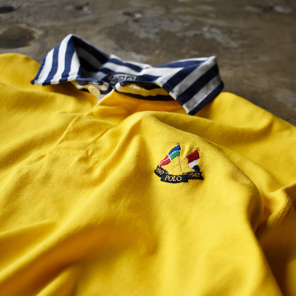 80's Polo Ralph Lauren “CROSS FLAG“ ラガーシャツ USA製 240720H