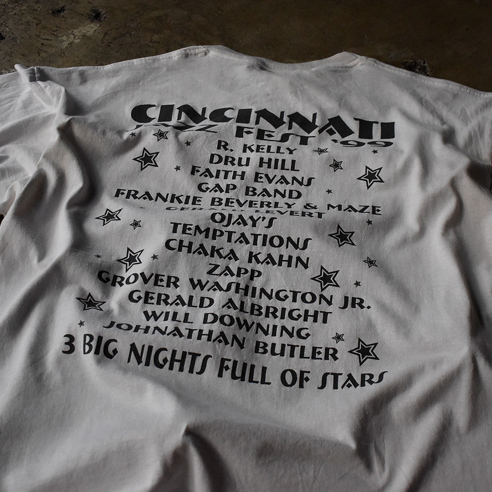 90's “Cincinnati Jazz Festival” R.kelly/Dru Hill etc.. Tシャツ 231102H