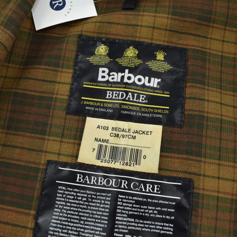 90’s Barbour 旧3ワラント BEDALE オイルドジャケット ラスティック 261020H