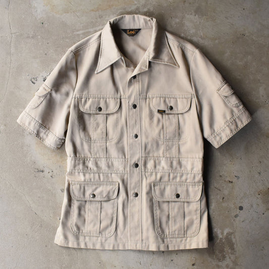 70’s Lee コットンサテン サファリシャツ USA製 250525