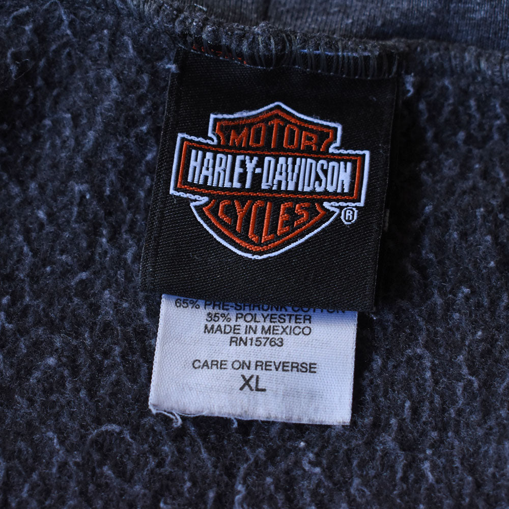 Y2K Harley-Davidson “THOROUGHBRED” 袖プリント ジップパーカー 240617