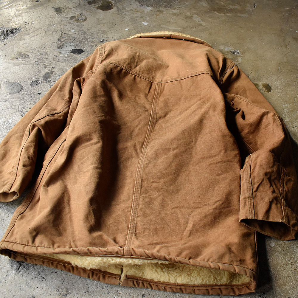 70's Carhartt ダック ランチコート プリントタグ！ ボアライナー 240114H