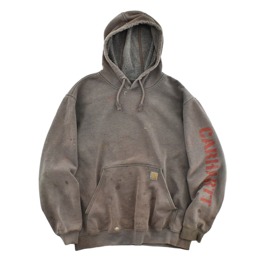 Y2K Carhartt 鬼フェード 袖ロゴ プルオーバーパーカー 260925H