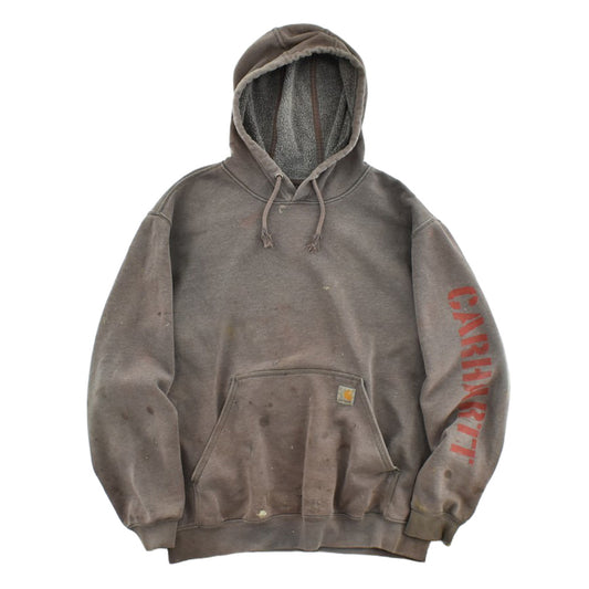 Y2K Carhartt 鬼フェード 袖ロゴ プルオーバーパーカー 260925H