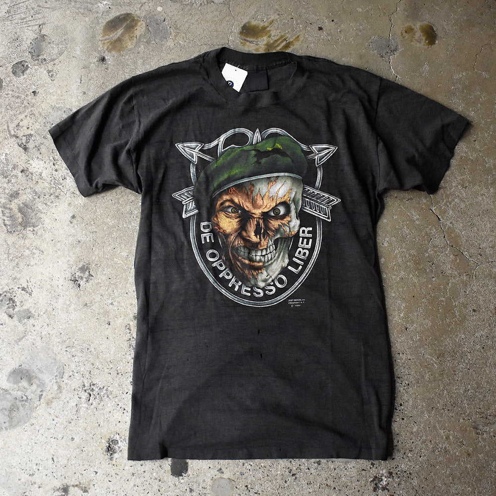 3D EMBLEM スカルソルジャー グリーンベレー Tシャツ 1989年 ヴィンテージ