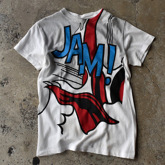 80's THE JAM “JAM!” Roy Lichtenstein パロディ! オーバープリント アート ロック Tシャツ 230725H