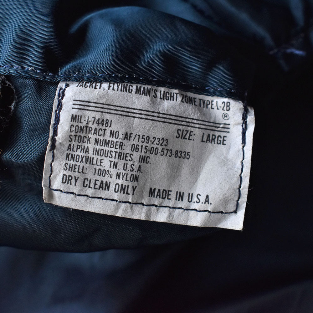Y2K ALPHA INDUSTRIES L-2B ワッペン付き フライトジャケット 240508