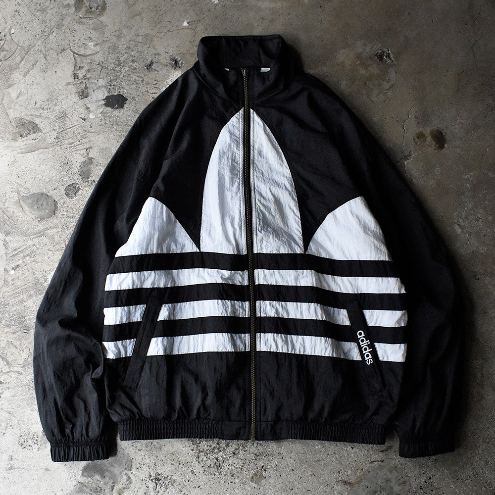 80's～ adidas big！トレフォイルロゴ ナイロンジャケット 231005H