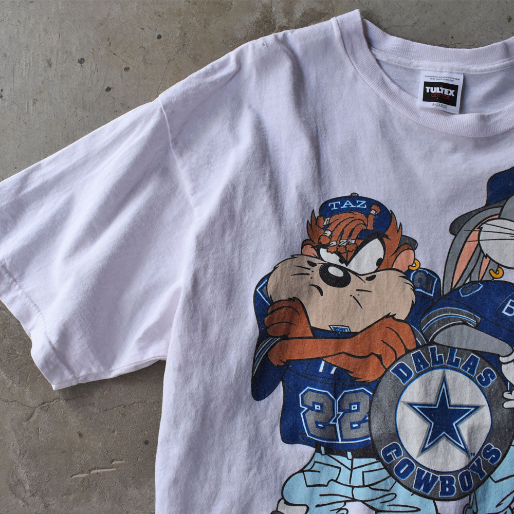90’s Looney Tunes “NFL Dallas Cowboys” キャラクター×スポーツ Tシャツ 250609