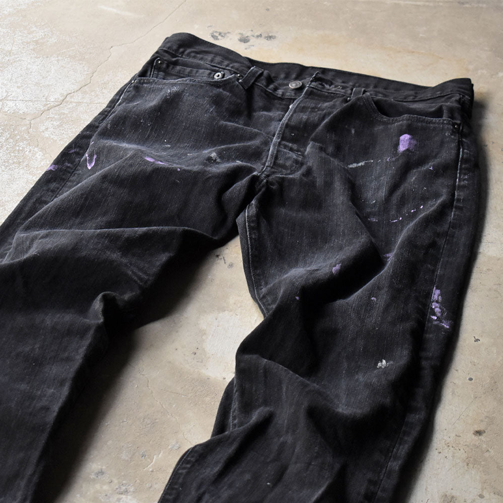 Levi's 501 ペンキ！ ブラックデニムパンツ 240428