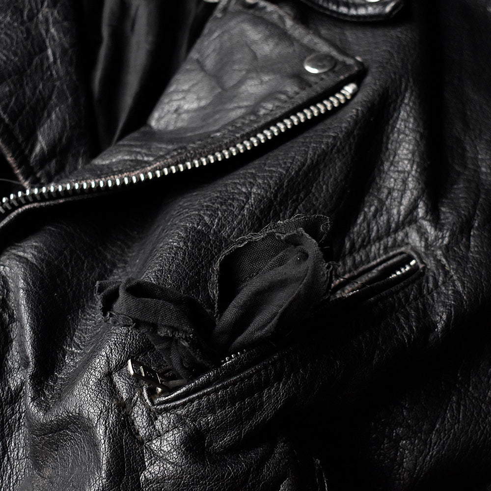 80's～ ハンドペイント！ PROTECH LEATHER APPAREL ライダース レザージャケット 240318H
