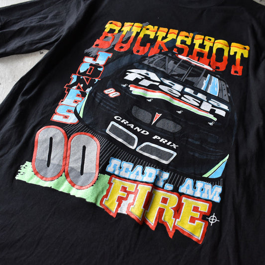90's デッドストック! “Buckshot Jones/バックショット・ジョーンズ #00” レーシング Tシャツ USA製 230817