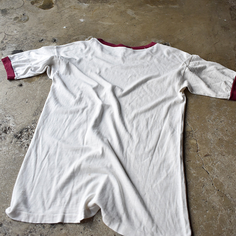 60's Champion “HARVARD” 染み込み リンガーTシャツ USA製 240528H