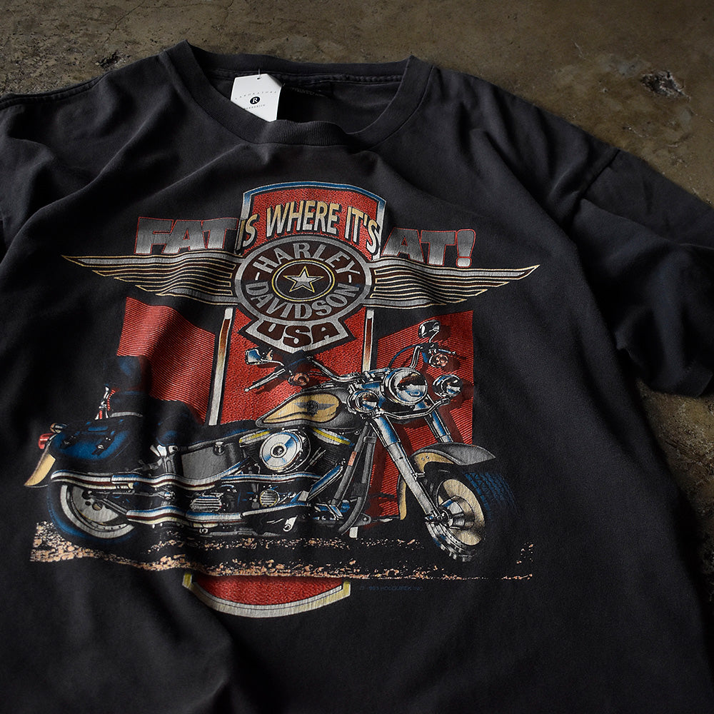 ハーレー・ダビッドソン 両面プリント Tシャツ 1993年 ブラック USA製 ヴィンテージ