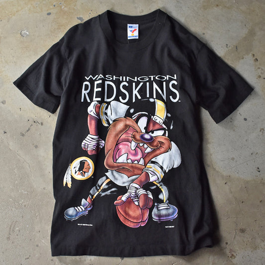90’s　Looney Tunes/ルーニー・テューンズ “NFL Washington Redskins” TAZ プリント Tシャツ　USA製　230602