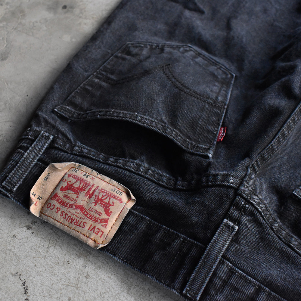 Levi's 501 ブラックデニムパンツ 240415