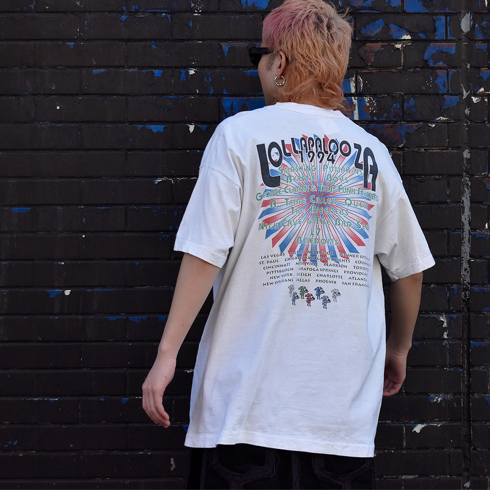 90's Lollapalooza 1994 “スマパン/Beastie Boys/The Breeders/L7 etc..” Tシャツ 240105H