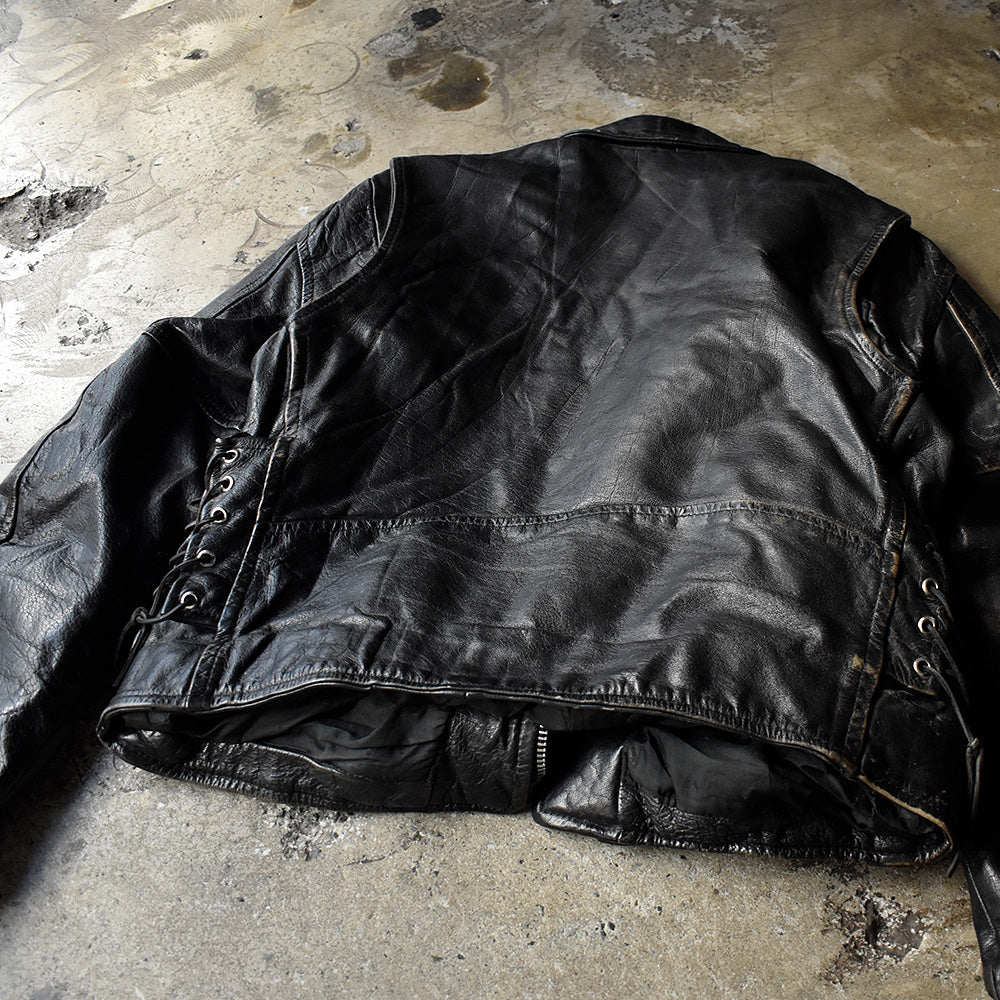 80's～ FIRST Genuine Leather ダブルライダース レザージャケット ...
