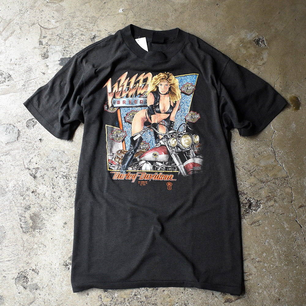 80's Harley Davidson "Sexy lady" 3D EMBLEM Tシャツ 240717H