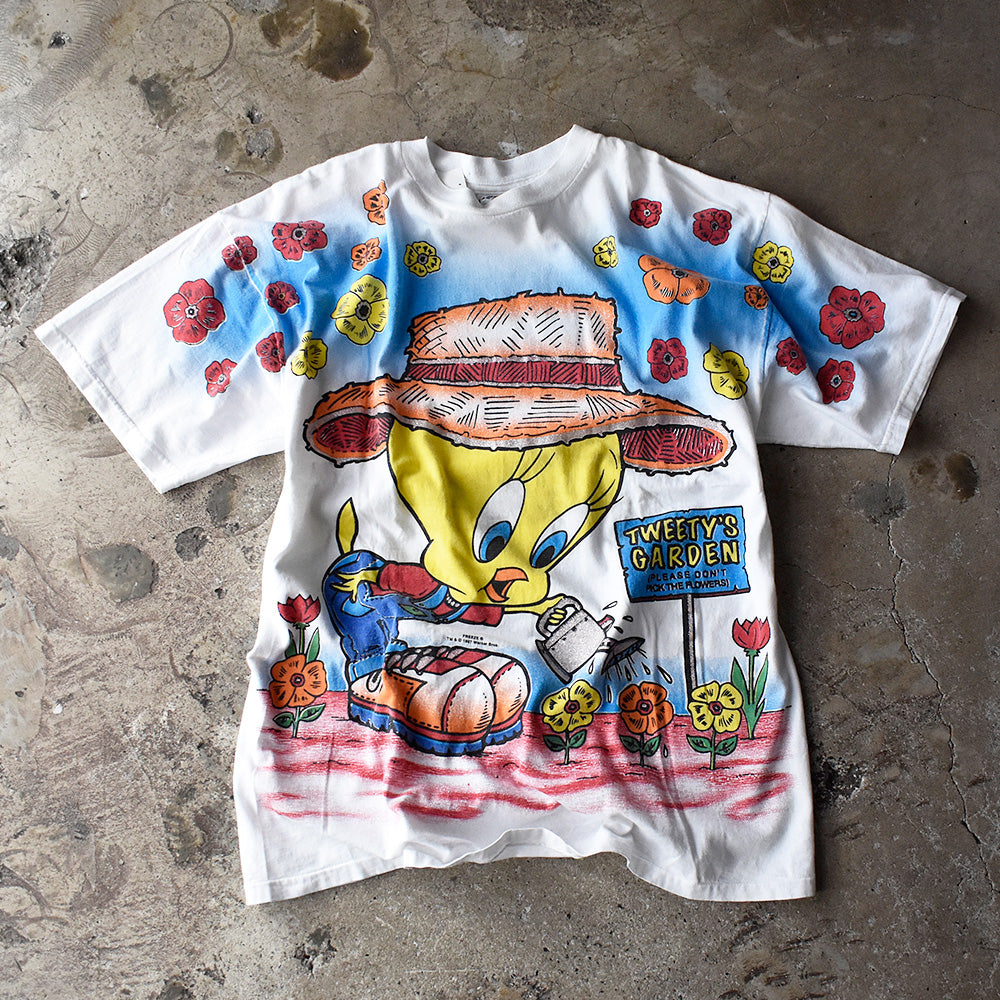 90's AOP！ Looney Tunes “Tweety” Tシャツ 240428H