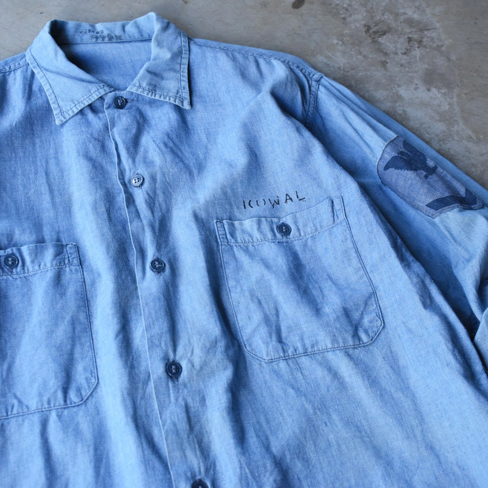 50’s US NAVY シャンブレーシャツ 耳付き ステンシル入り 251216H