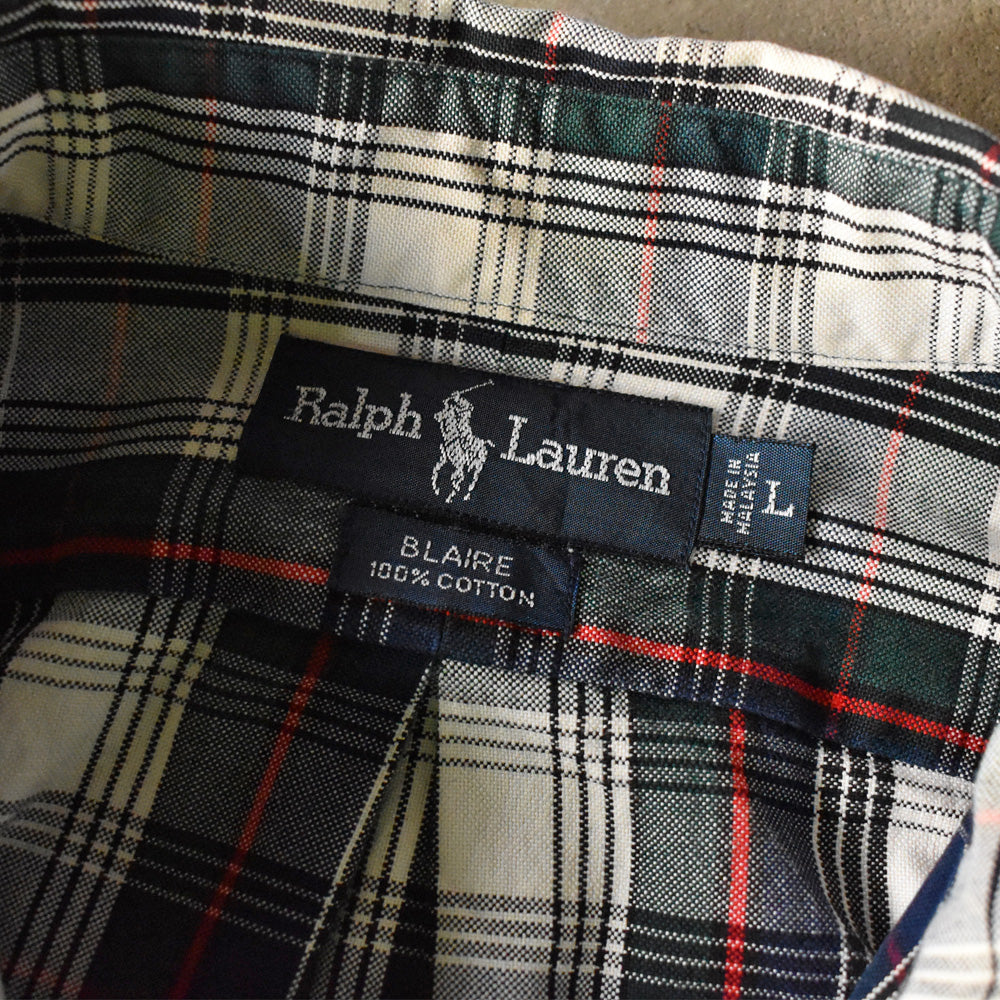 90's Ralph Lauren “BLAIRE” チェック ボタンダウンシャツ 240327 S2055