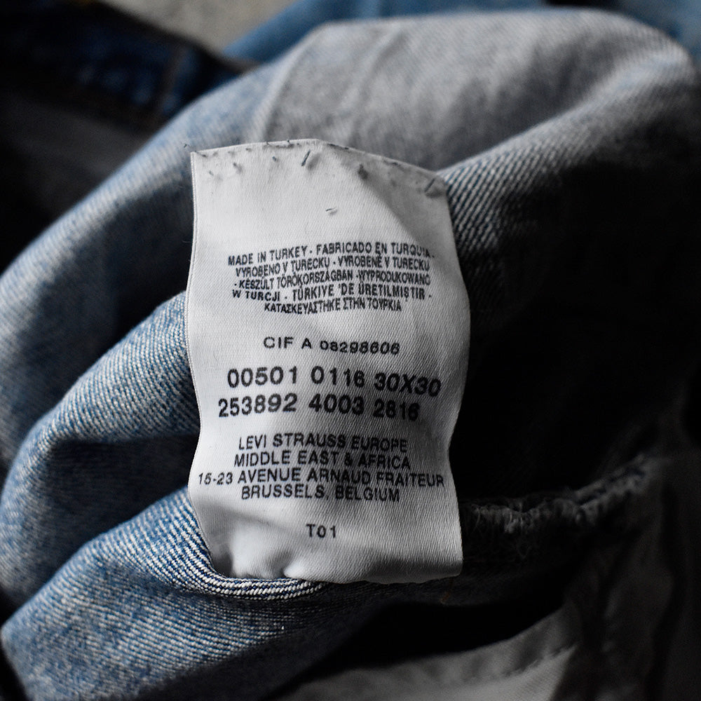 Y2K ボロ！ Levi's 501 デニムパンツ Euro製 240131H