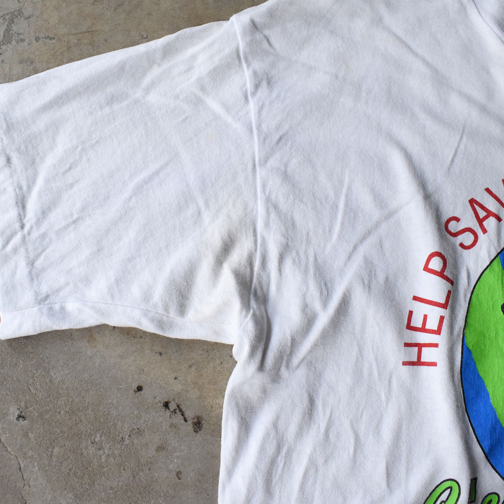 90’s  Looney Tunes “HELP SAVE THE PLANET, OR C'est fini, tout le monde” キャラクター メッセージ Tシャツ USA製 250926H