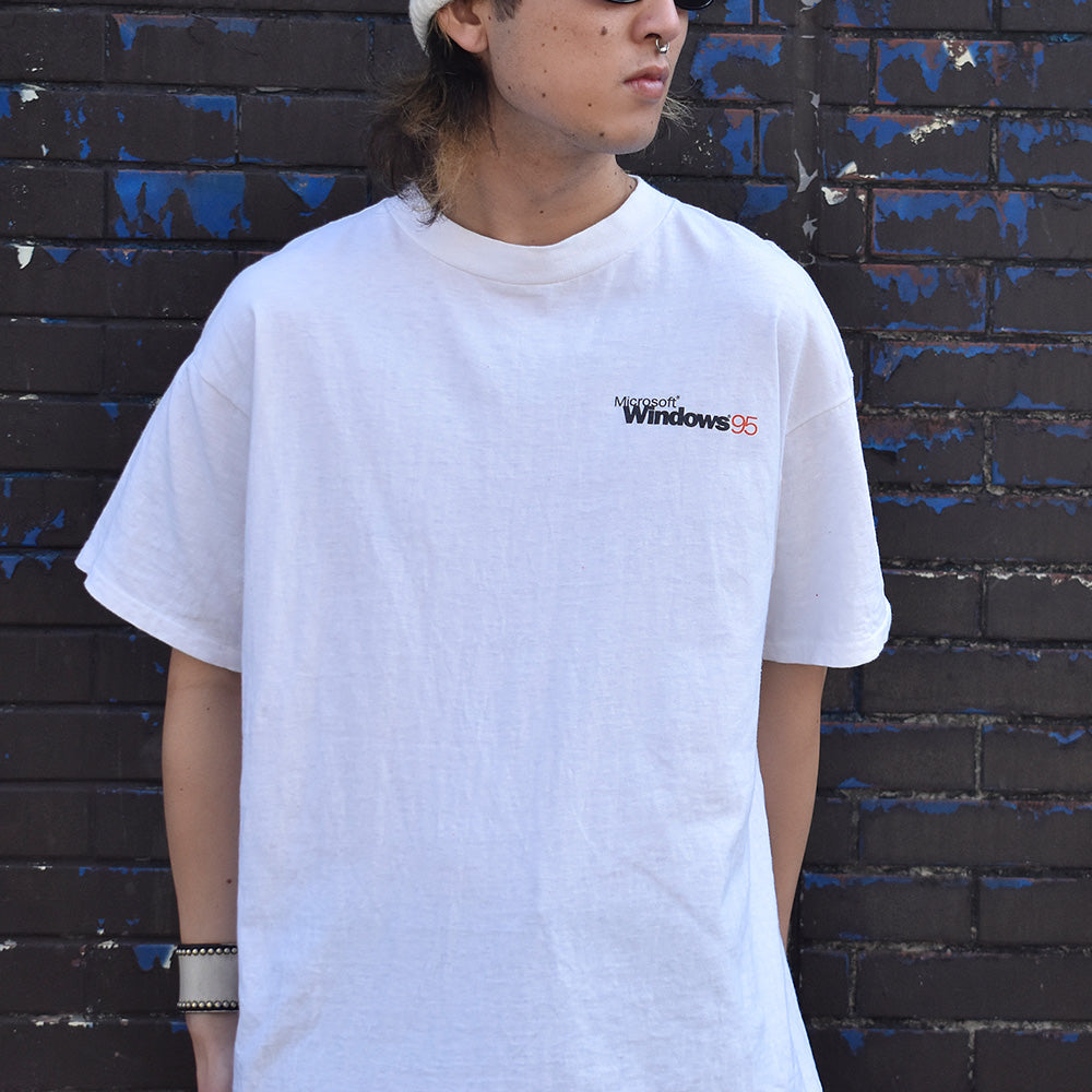 90's Microsoft “Windows95” 企業Tシャツ USA製 231127H