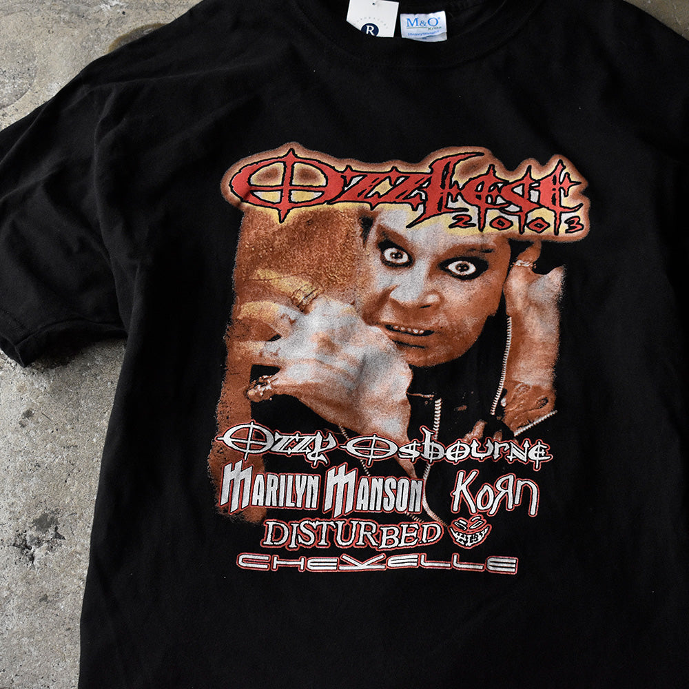 Y2K Ozzy Osbourne "Ozzfest 2003" フェス ロック Tシャツ 250803H