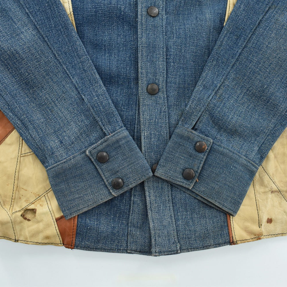 70's Dylan Jeans デニム×レザー ヒッピージャケット 260116H