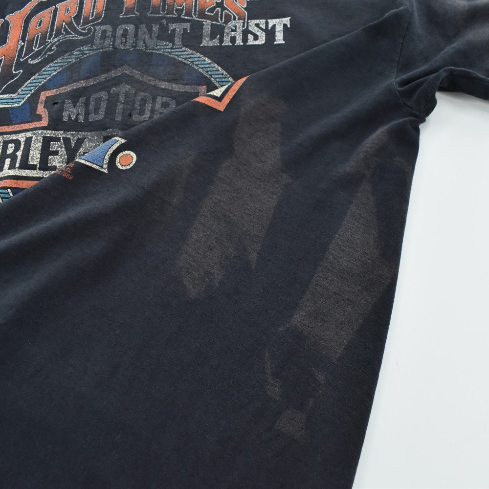 90's HARLEY-DAVIDSON / 3D EMBLEM "Hard Times Don't Last" ハーレーT 260623H