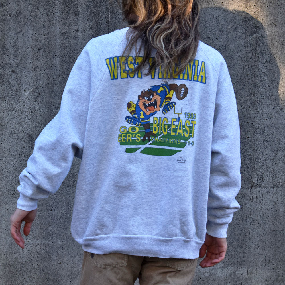 90’s Looney Tunes “WEST VIRGINIA” TAZ キャラ スウェット USA製 240115