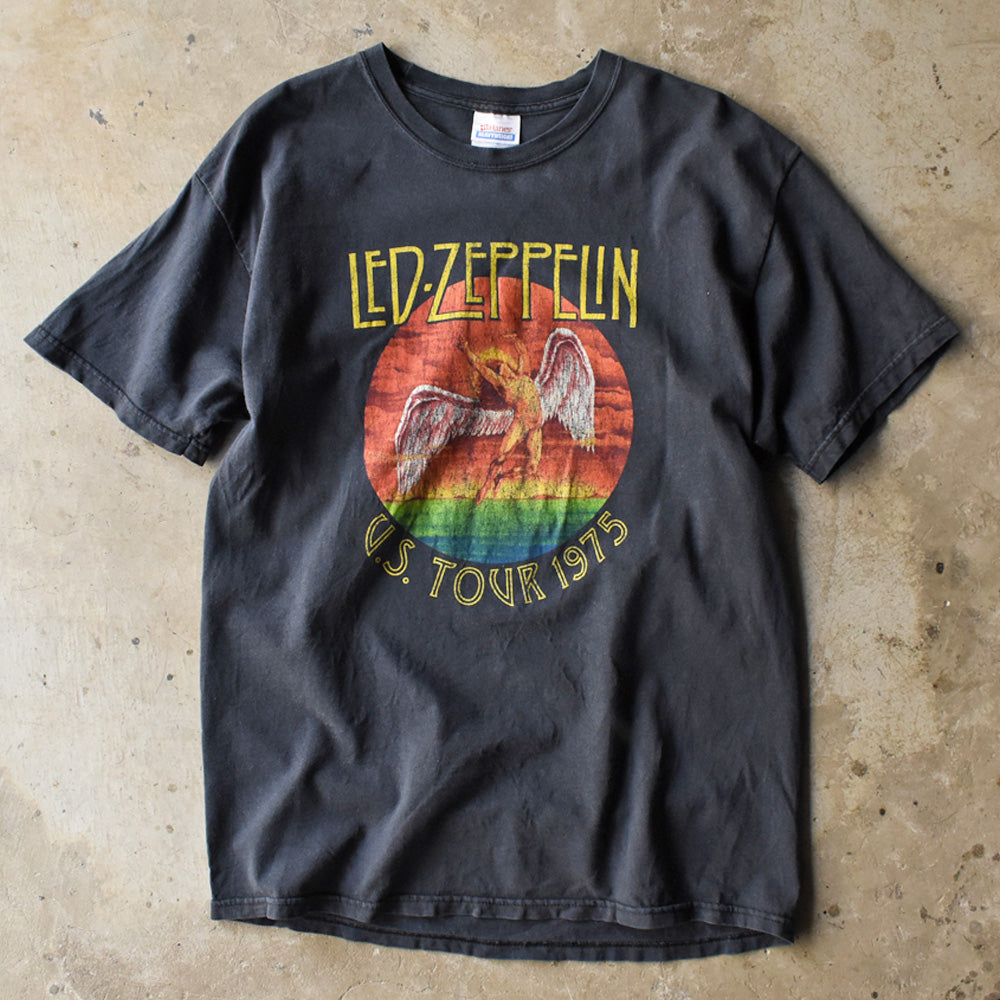 レッド・ツェッペリン U.S. Tour 1975 リプロダクション Tシャツ 2000年代 ヘインズ 古着