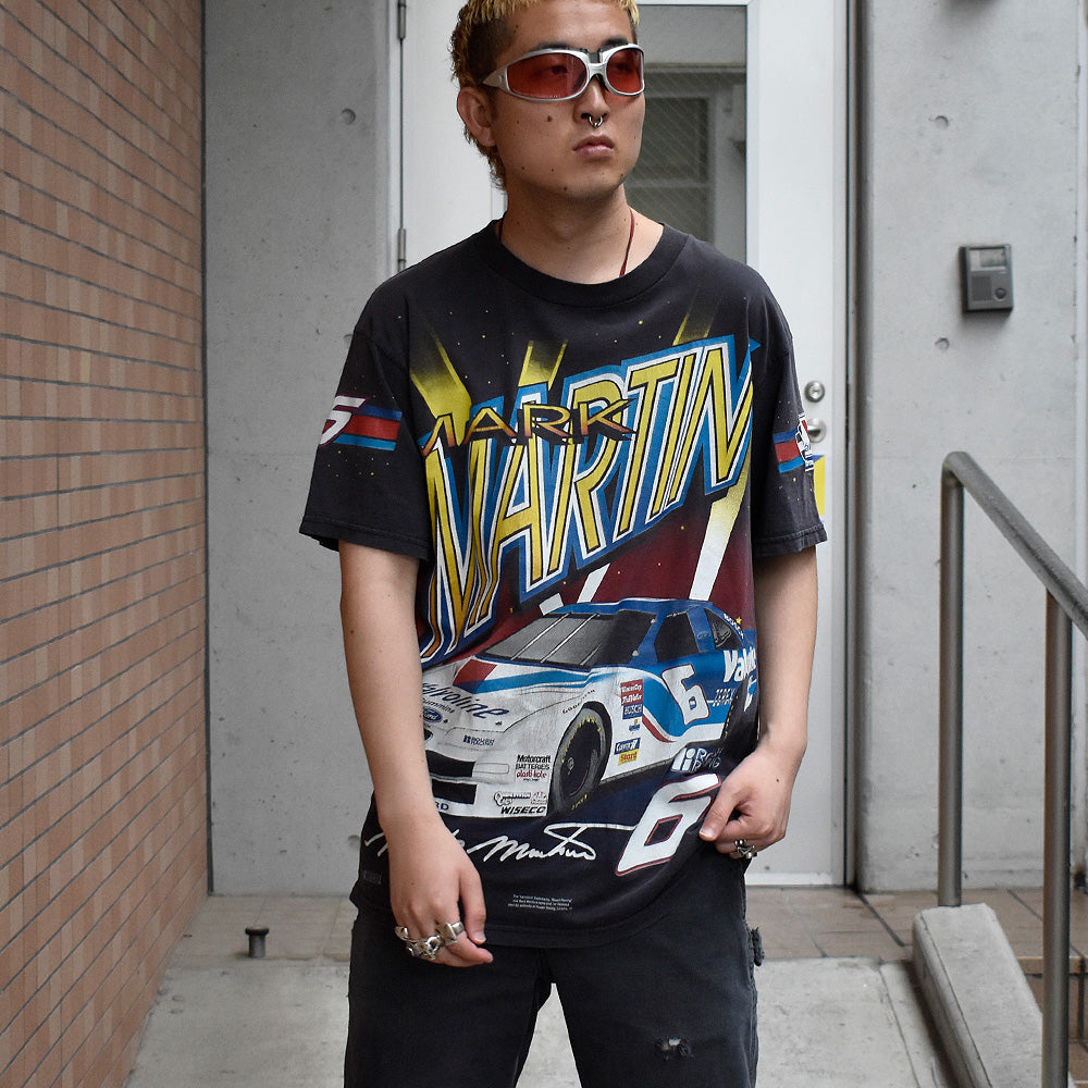 Y2K AOP！ “Mark Martin” Racing Tシャツ 250610H