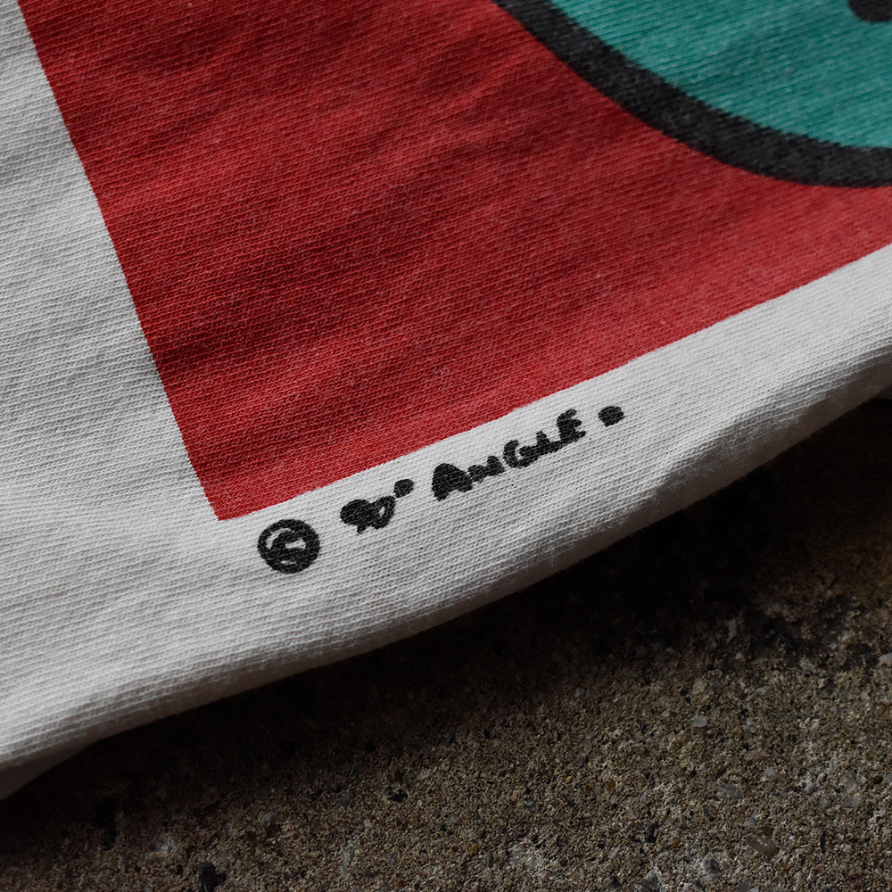 90's “Ying-yang＆Smile＆Peace” ロゴ カットオフTシャツ USA製 240812H